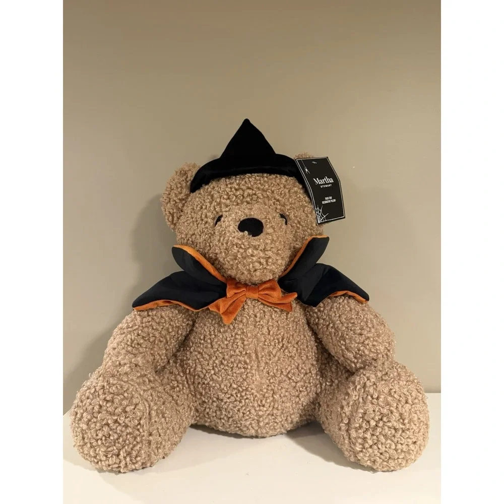 NEW ~ NWT ~ MARTHA STEWART ~ VIRAL ~ HALLOWEEN TEDDY BEAR WITCH PILLOW